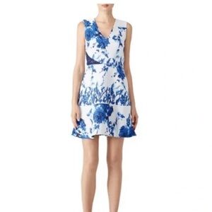 Slate & Willow Blue and White Floral Mini Dress